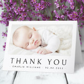 Neues Baby Ankündigung Foto Dankeschön Karte