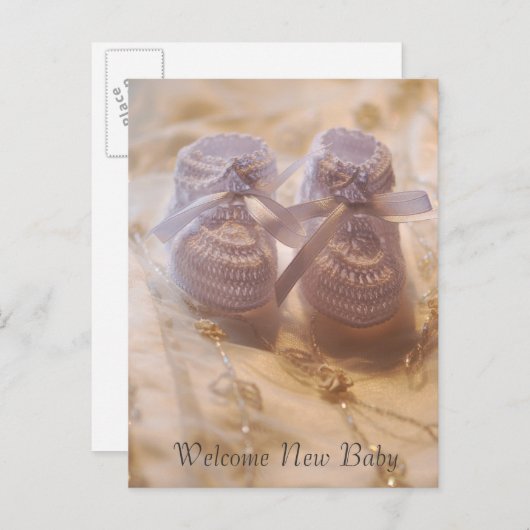 Neues Baby Ankündigungspostkarte (Vorne/Hinten)