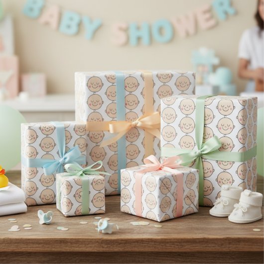 Neues Baby Anreise & Baby Dusche Packpapier Geschenkpapier Set
