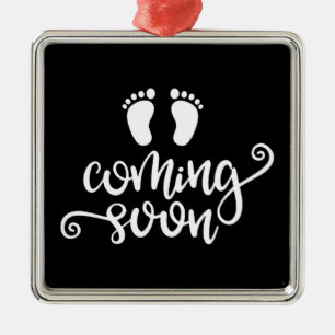 "NEUES BABY AUF DEM WEG" CHRISTMAS ORNAMENT AUS METALL