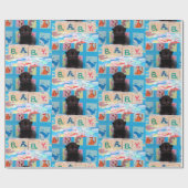 Neues Baby, Babydusche, Kitten Geschenkpapier (Flach)