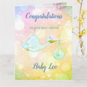 Neues Baby Boy Design Karte (Gelbe Blume)