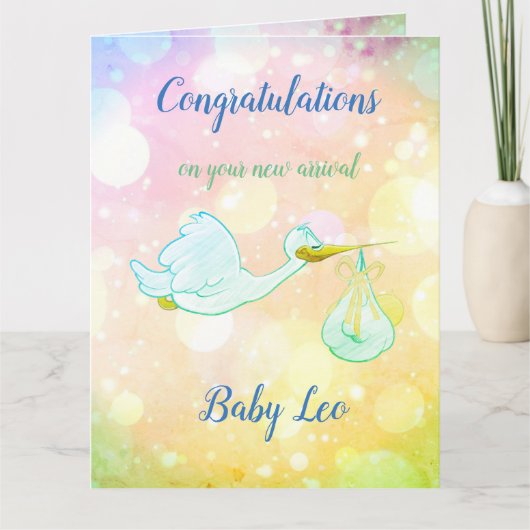 Neues Baby Boy Design Karte (Vorderseite)