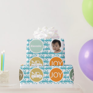 Neues Baby Boy Foto Wrapping Paper Geschenkpapier