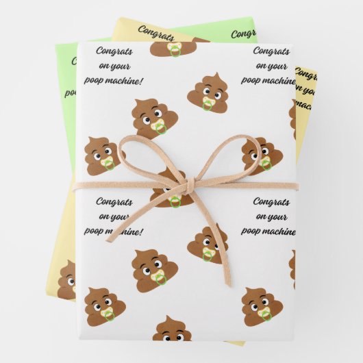 Neues Baby Cheeky Wrapping Paper Set Geschenkpapier Set (Beispiel)