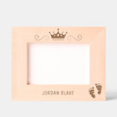 Neues Baby Crown Name Laser Foto Geätzte Rahmen (Vorderseite)