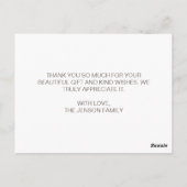 Neues Baby Dankeschön Karte Foto Collage (Rückseite)