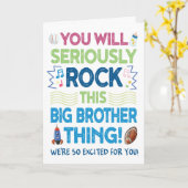 Neues Baby, dass du dieses große Brother-Ding rock Karte (Gelbe Blume)