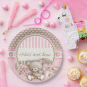 Neues Baby des Teddybären Pappteller (Party)
