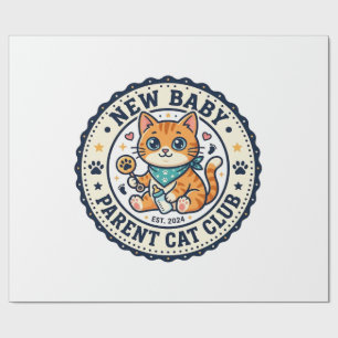 Neues Baby-Eltern-Katze-Katze-Mama-Geschenkidee - Geschenkpapier
