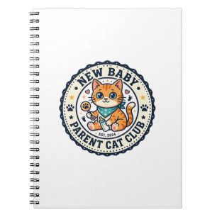 Neues Baby-Eltern-Katze-Katze-Mama-Geschenkidee -  Notizblock