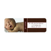 Neues Baby Es ist ein Girl Brown & Pink Dots (Vorne)