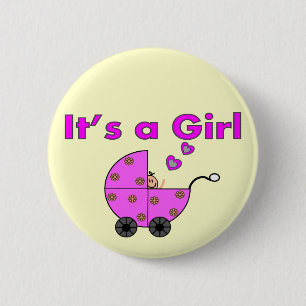 Neues Baby "es ist ein Mädchen-" Geschenke Button