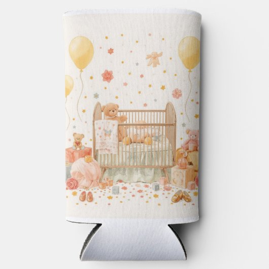 Neues Baby feiern Selters Dosenkühler (Vorderseite)