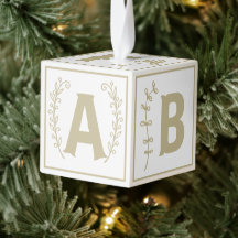 Neues Baby First Xmas Alphabet Letter Block White 