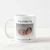 Neues Baby-Foto am ersten Vatertag Kaffeetasse (Links)