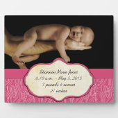 Neues Baby-Foto Fotoplatte (Vorderseite)