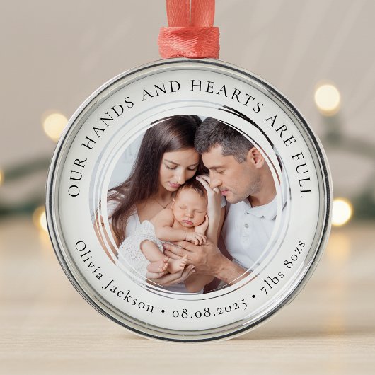 Neues Baby Foto Keepake Erste Weihnachtsfeier Ornament Aus Metall