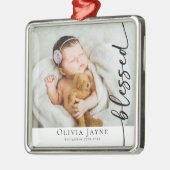 Neues Baby-Foto-Sake Ornament Aus Metall (Links)
