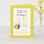 Neues Baby Foto Vielen Dank Karten Modernes Budget (Gelbe Blume)