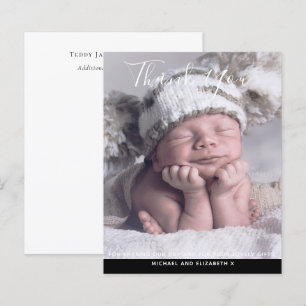 Neues Baby Foto Vielen Dank Karten Modernes Budget