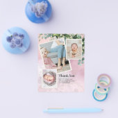 Neues Baby Foto Vielen Dank Karten Modernes Budget (Einzeln)