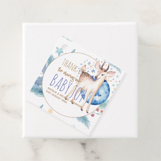 Neues Baby Foto Vielen Dank Karten Modernes Budget Geschenkanhänger (Beispiel)