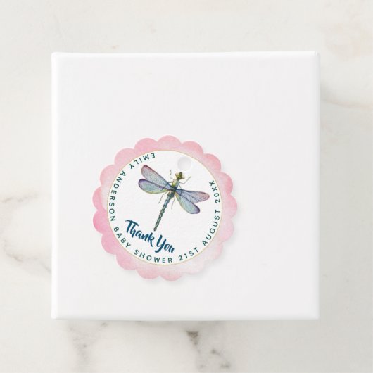 Neues Baby Foto Vielen Dank Karten Modernes Budget Geschenkanhänger (Beispiel)