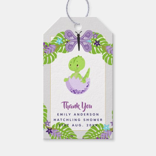 Neues Baby Foto Vielen Dank Karten Modernes Budget Geschenkanhänger (Vorderseite)