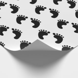 NEUES BABY-FUSSABDRUCK-WRAPPPAPIER GESCHENKPAPIER