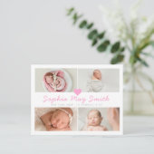 Neues Baby, Geburtskarten, Mädchen Postkarte (Stehend Vorderseite)