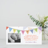 Neues Baby-Geschenk Vielen Dank Glossy-Fotokarte Dankeskarte (Stehend Vorderseite)