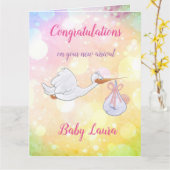 Neues Baby Girl-Design Karte (Gelbe Blume)