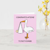 Neues Baby Girl für männliche Paare Karte (Gelbe Blume)