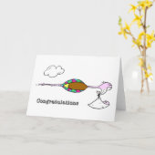 Neues Baby - Glückwünsche Karte (Gelbe Blume)