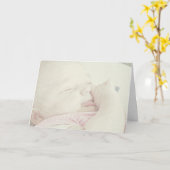 Neues Baby hier oder auf der Weise Karte (Gelbe Blume)