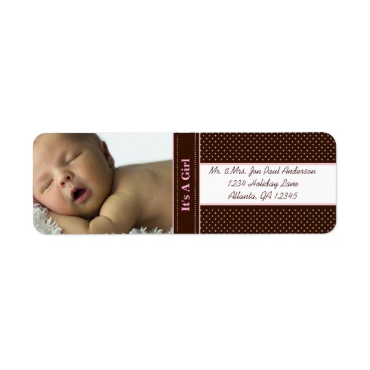 Neues Baby ist es ein Mädchen Brown u. rosa Punkte