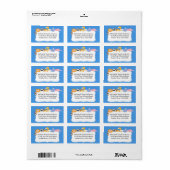 Neues Baby~ Jungle Tiere Rücksendeadresse-Label Adressaufkleber (Vorne)