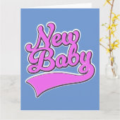 Neues Baby Karte (Gelbe Blume)