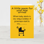 Neues Baby Karte (Gelbe Blume)