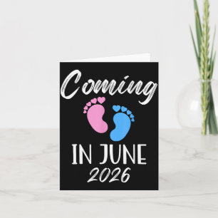 Neues Baby kommt im Juni 2026 Lustiger Baby Shower Karte