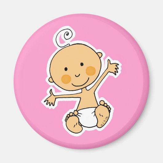 Neues Baby- Mädchen Magnet (Vorne)