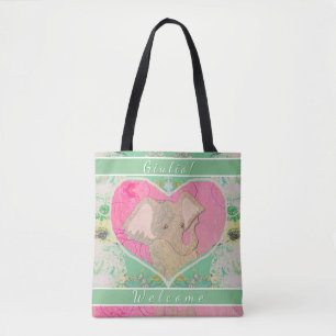 Neues Baby mit Elephant-Tasche Tasche