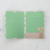 Neues Baby mit geklappter Elefant-Grußkarte Karte (Innenseite)