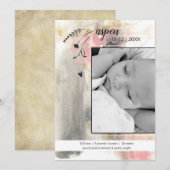 Neues Baby Modernes Foto Ankündigung (Vorne/Hinten)