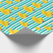 Neues Baby Niedlich Rubber Ducks Baby Ducks Party Geschenkpapier (Ecke)