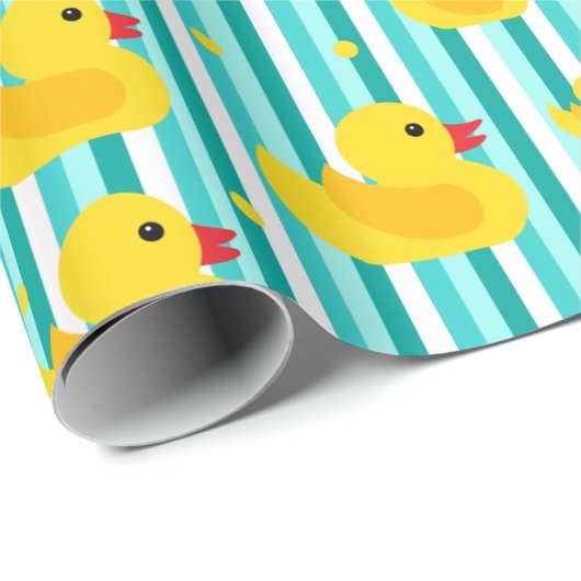 Neues Baby Niedlich Rubber Ducks Baby Ducks Party Geschenkpapier (Rolleneckpunkt)
