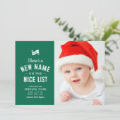 Neues Baby niedlich zwei Foto grün Weihnachten (Stehend Vorderseite)