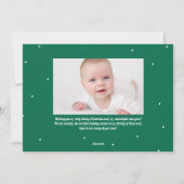 Neues Baby niedlich zwei Foto grün Weihnachten (Rückseite)