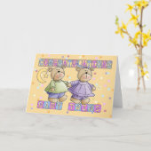 Neues Baby paart Glückwünsche Karte (Gelbe Blume)